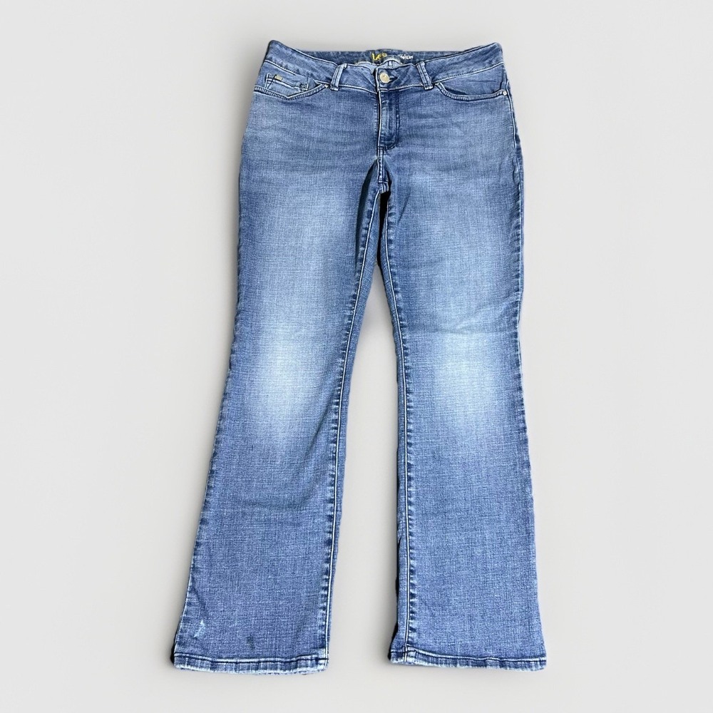 Lee Curvy Bootcut Jeans Womens 32x29 Light Wash Stretch Denim Western Girl Y2K